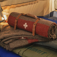JQZ 100% Wool Blanket 4.5 LBS Swiss Army Military Reproduce Warm Thick Washable 59" x 80" Great for Camping Outdoors Sporting Events Survival &