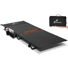 Sportneer Camping Cot: 31.5?? Extra Wide Compact Sleeping Cots with Side Pocket - Lightweight Folding Cot for Camping Traveling Tent Day, Carry Bag