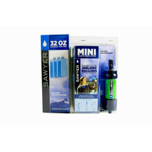 Sawyer Mini Original Water Filter Value Set with 3 x 1 Litre or 2 x 2 Litre drinking bags, Sawyer Mini Gr?n
