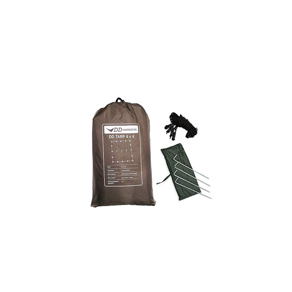 Dd Hammocks Tarp 4X4 - Large Weatherproof Tapaulin For Group Camping And Outdoor Bushcraft Shelter 5051220247367