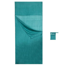 Vagabag- Luxury Silk Sleeping Bag Liner - 100% Natural Silk Travel Sheet - Anti Mosquito, Anti Bugs - Compact and Ultra lightweight (Emerald green, XL