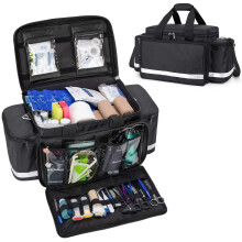 Trunab Emergency Responder Trauma Bag Empty, Professional Large First Aid Bag Medical Bag with Inner Dividers and Non-Scratch Bottom, Ideal for EMT,
