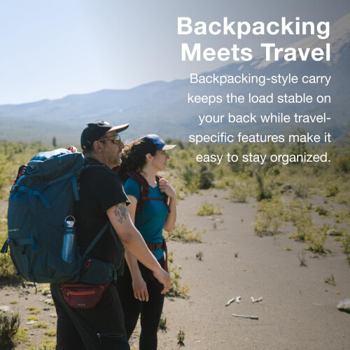 Osprey Europe Osprey Farpoint Trek 75 Men's Backpacking Backpack Black O/S 2