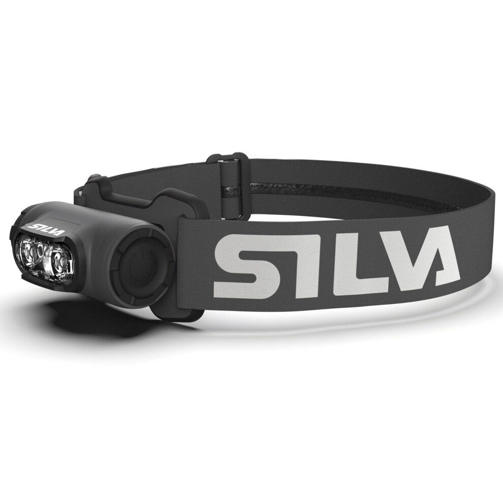 Silva Head Torch Battery Powered - Explore 4-400 Lumen LED Headlight - 3 Brightness Levels & 3 LED Colours - Waterproof and Powerful Head Torch with