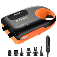FOWAWU Sup Pump, 20 PSI Paddle Board Pump Intelligent Dual Stage Inflation & Deflation, Auto-Off, Inflatable Sup Pump SUP Air Pump DC 12V Car