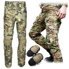 HANSTRONG GEAR Men?s Military Army Tactical Airsoft Paintball Shooting Pants Combat Men Pants with Knee Pads MC(36W)