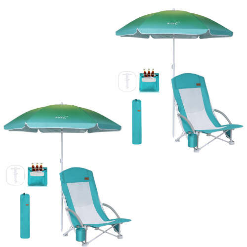 Chaise Pliante De Plage Avec Glacière Et Porte-gobelet – Orange – Haute