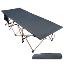 REDCAMP XXL Oversized Camp Bed for adults 500lbs, 33" Extra Wide Heavy Duty Sturdy Folding Camping Bed Portable, Stronge Thicker Tubes Sleeping Cot