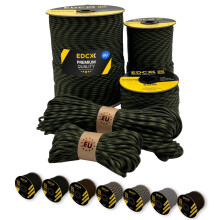 EdcX Paracord 4mm, 20+ Military Colors (15m, 30m, 50m, 100m, 300m) | Ideal for Camping, Survival, Outdoor, Crafting, DIY | 100% Nylon Rope 4mm |