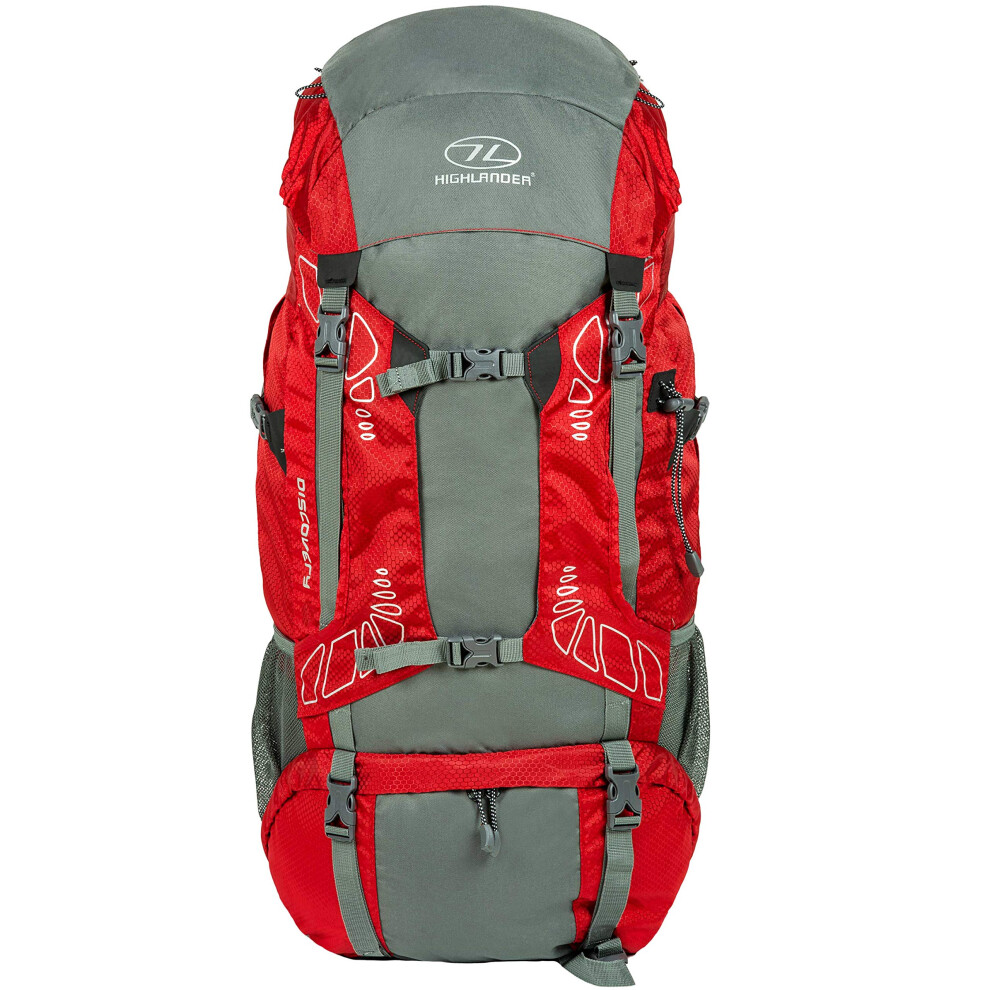 Highlander Lightweight Camping Rucksack - 45L | 65L | 85L - Large Hiking Backpack with Nylon Waterproof Cover ? Unisex - Fits Any Hight Due To