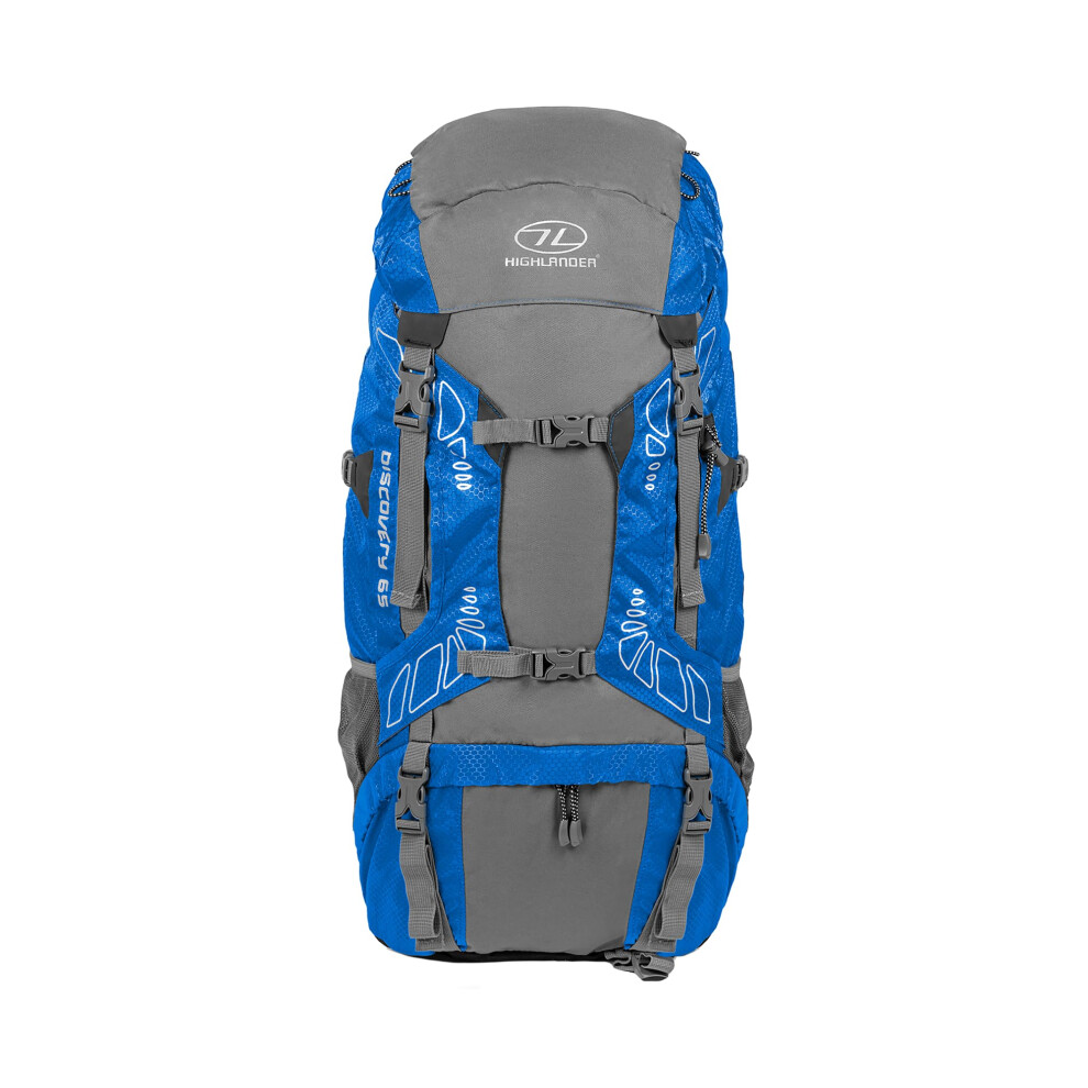 Highlander Lightweight Camping Rucksack - 45L | 65L | 85L - Large Hiking Backpack with Nylon Waterproof Cover ? Unisex - Fits Any Hight Due To