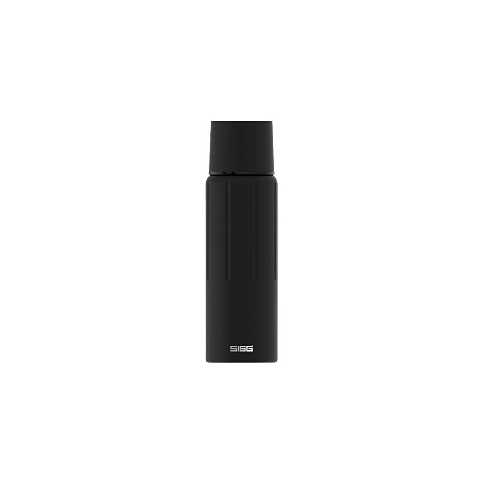 Sigg - Insulated Water Bottle - Thermo Flask Gemstone Ibt Obsidian - With Cup - Leakproof - Lightweight - Bpa Free - 18/8 Stainless Steel - Black