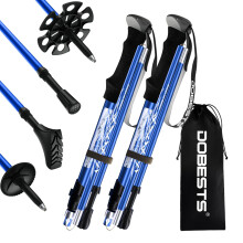 DOBESTS Walking Poles, 2 Pack Collapsible Trekking Hiking Poles with Quick Lock System, Nordic Walking Sticks for Women and Men, Lightweight