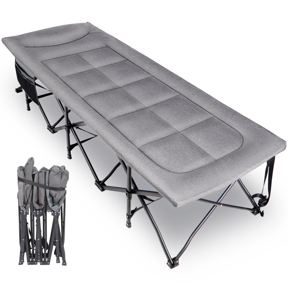 REDCAMP XXL Folding Oversize Camping Beds for Adults with Cushion and Pillow,29.5" Wide Portable Camp Bed for Sleeping Travel Camp Beds for Outdoor