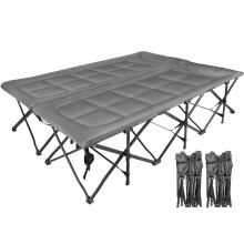 REDCAMP Folding Double Camp Beds with Soft Mattress for Adults, 150cm Extra Wide Tall Oversize 2 Person Camping Bed, Portable and Heavy Duty XXXL Beds