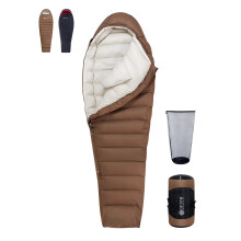 QEZER Winter Sleeping Bag for Adults, Lightweight Down Sleeping Bag -20 Degree C for Cold Weather Camping and Mountaineering Outdoor with 660 FP Duck
