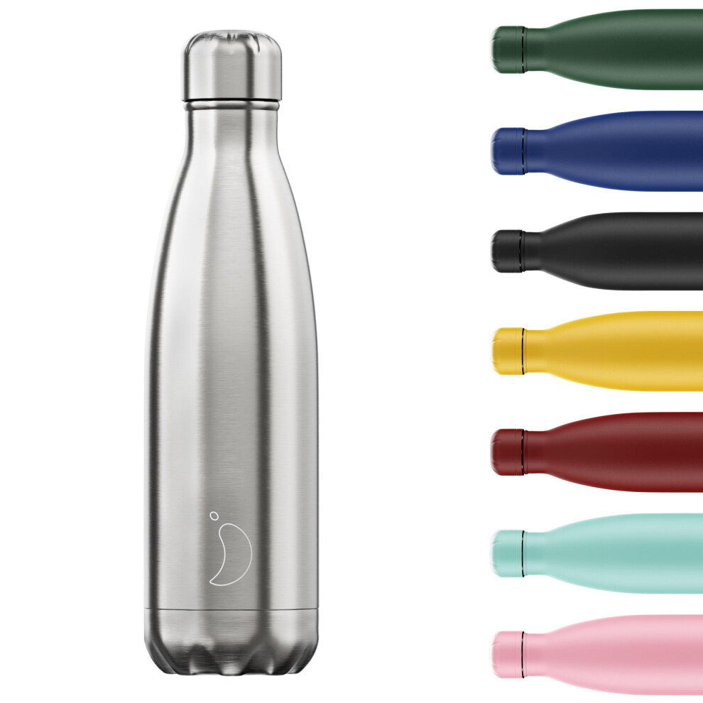 Chilly's Water Bottle - Stainless Steel and Reusable - Leak Proof, Sweat Free - Stainless Steel - V2-1.8L