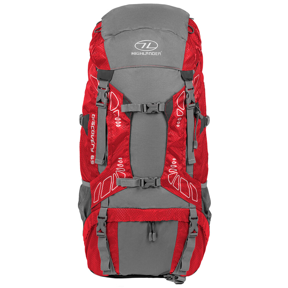 Highlander Lightweight Camping Rucksack - 45L | 65L | 85L - Large Hiking Backpack with Nylon Waterproof Cover ? Unisex - Fits Any Hight Due To