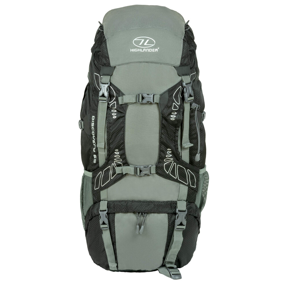 Highlander Lightweight Camping Rucksack - 45L | 65L | 85L - Large Hiking Backpack with Nylon Waterproof Cover ? Unisex - Fits Any Hight Due To
