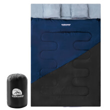 Double Sleeping Bag for Adults and Kids - Lightweight SleepingBag with 2 Pillows, 2 Man Large Sleeping bag for Camping, Waterproof 3 Season Sleeping