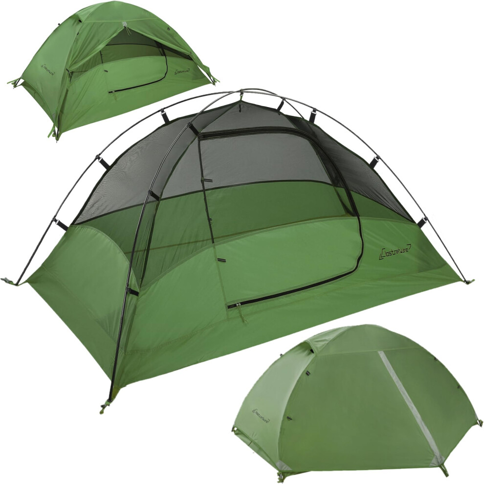 Clostnature Crux Lightweight Camping Tent - 2 Man Tent, Waterproof & Windproof 3 Season Two Person Tent, Double Layer, Compact Easy Setup Design for
