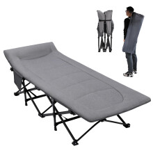 REDCAMP Folding Camp Beds for adults with Soft Mattress support 500 lbs, Extra Wide Single Sturdy Camping Bed, Lightweight Sleeping cot Portable for