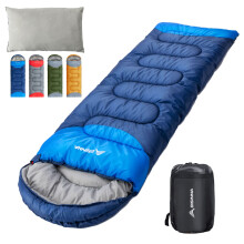 BISINNA Sleeping Bag with Pillow - 4 Season Lightweight Waterproof Warm Sleeping Bag with a compression sack for Adults, Women, Men's Outdoors