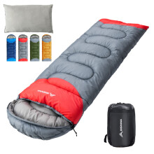 BISINNA Sleeping Bag with Pillow - 4 Season Lightweight Waterproof Warm Sleeping Bag with a compression sack for Adults, Women, Men's Outdoors