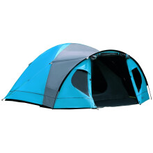 Portal 4 Man Blackout Tent with Porch Camping Tent for 3 to 4 Persons 4000mm Waterproof with Sewn-in Groundsheet Lightweight Dome Tent for Festival