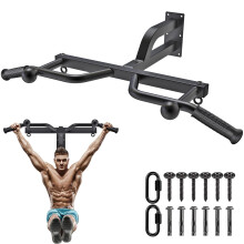 Kipika Heavy Duty Wall Mounted Pull Up Bar, 24" Wall to Bar Spacing, Multifunctional Chin Up Bar, Ball Finger Grip Training, Body Workout Home Gym