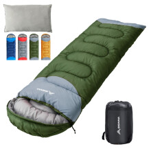BISINNA Sleeping Bag with Pillow - 4 Season Lightweight Waterproof Warm Sleeping Bag with a compression sack for Adults, Women, Men's Outdoors