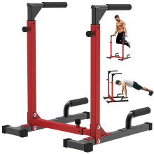SELEWARE Heavy Duty Dip Bar, Adjustable Width & Height Dip Station Home Gym Fitness Equipment, 800lbs Capacity, Multifunctional Strength Training Dip