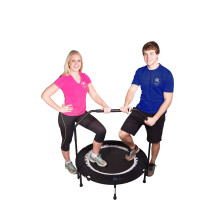 MaXimus PRO Folding Rebounder Fitness Trampoline | Voted #1 Indoor Mini Exercise Trampoline For Adults With Bar | Best Home Gym for Fitness & Lose