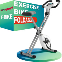 Ultrasport F-Bike Folding Exercise Bike 286 lbs Capacity, Extra Silent with Relax Foam Seat I Exercise Bikes for Home Use, Exercise Bike Foldable,