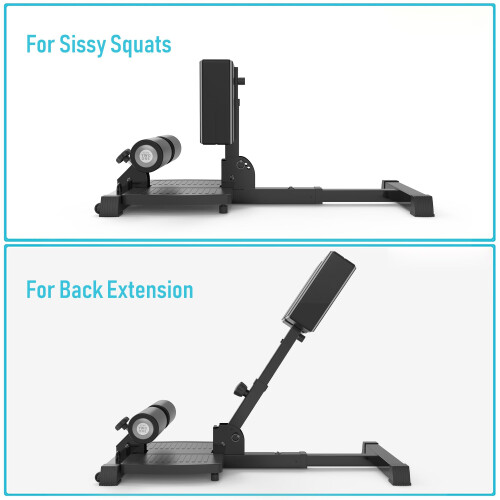 leikefitness Deluxe Multi-Function Deep Sissy Squat Bench Home Gym Workout Station Leg Exercise Machine Black-8300 1