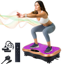 EVOLAND Vibration Plate Exercise Machine, Vibration Fitness Trainer with Bluetooth Speaker 5 Program Modes 2 Resistance Bands, Home Exercise Equipment