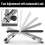 leikefitness Adjustable Weight Bench, Foldable Workout Training Bench with Automatic Locking for Upright Tilt and Flat Full Body Exercise (Silver 1) 4