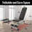 leikefitness Adjustable Weight Bench, Foldable Workout Training Bench with Automatic Locking for Upright Tilt and Flat Full Body Exercise (Silver 1) 2