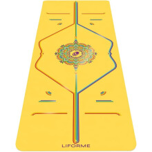 Liforme Printed Yoga Mat Collection ? Free Yoga Bag, Patented Alignment System, Warrior-like Grip, Non-Slip, Eco-friendly, Sweat-resistant, Long, Wide
