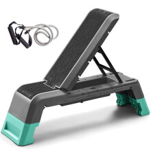 leikefitness Multifunctional Aerobic Deck with Cord Workout Platform Adjustable Dumbbell Bench Weight Bench Professional Fitness Equipment for Home