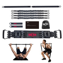 INNSTAR Portable Home Gym Set with Workout Bar, Bench Press Set, Squat Resistance Band, Door Anchor and More-Full Body Workout Equipment to Build