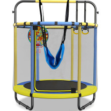 CZCPARY Kids Trampoline?Trampoline for Children?with Basketball Hoop, Swing, Pull Ring, Suitable for Indoor and Outdoor Use?Suitable for Children,