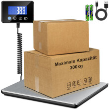 RAOYAN Platform Scales 300 kg Parcel Scales 20 g Accuracy Digital Scales Durable Alloy Steel Platform, Heavy Duty Scales for Packages / Warehouses /
