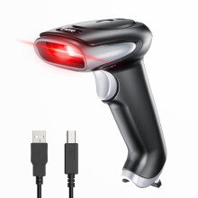 Eyoyo 2D Bluetooth Wireless Barcode Scanner, 2500mAh Cordless Handheld USB-Enabled QR & Barcode Reader for Libraries, Warehouses, Compatible with