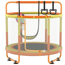 CZCPAPY Children's Trampoline, Outdoor Children's Trampoline, Suitable for 3-8 years old children, indoor and outdoor use, with safety net, basket,