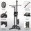 ONETWOFIT Foldable Rowing Machine & LAT Pull Down Machine 2 in 1 Multi-function Compact Rowing Machine for Home, Low Row Cable Fitness with Flat 3