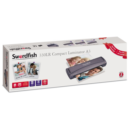 Swordfish 330LR A3 Compact Paper/Document Laminator for Home/Office, Grey 1