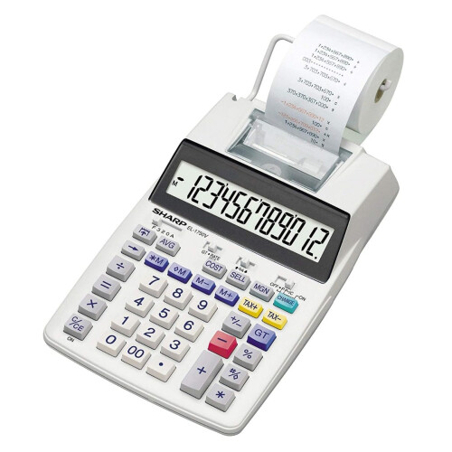 Sharp Sharp SH-EL1750V Printing Calculator, Black/Red