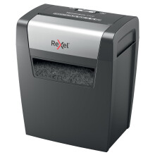 Rexel Momentum X406 Cross Cut Paper Shredder, Shreds 7-6 Sheets (70-80 gsm), 15 Litre Bin, Black, 2104569