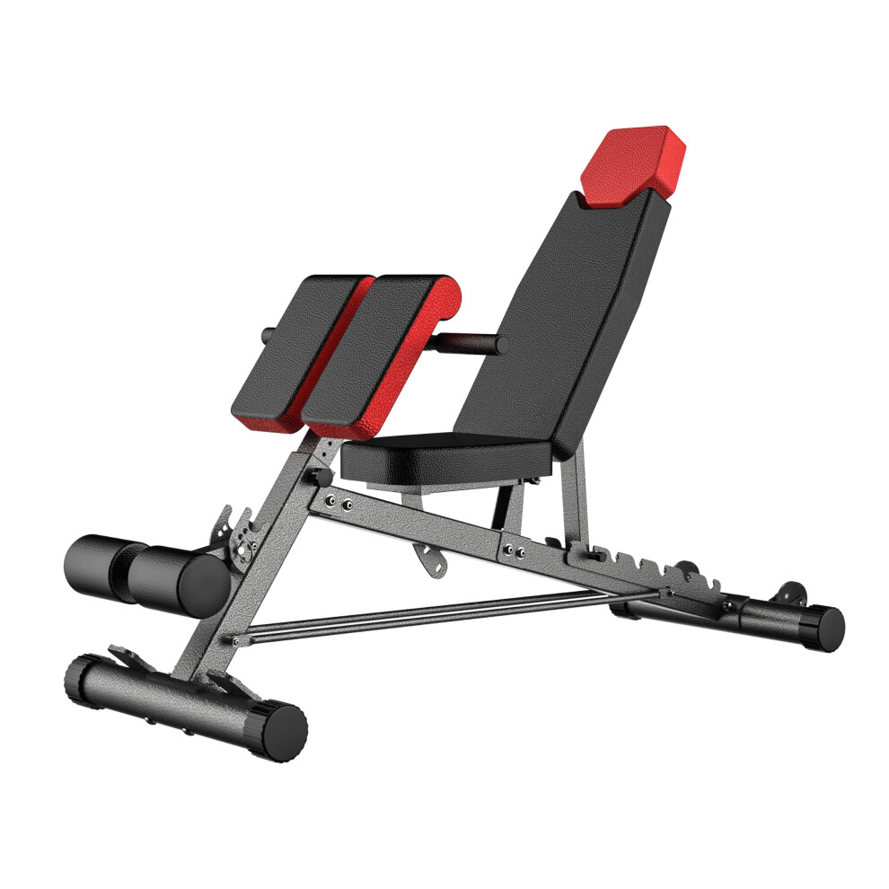 Finer Form Multi-Functional FID Weight Bench for Full All-in-One Body Workout ? Hyper Back Extension, Roman Chair, Adjustable Ab Sit up Bench, Incline